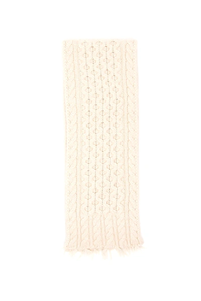 Shop Alanui Wool And Cashmere Scarf In White