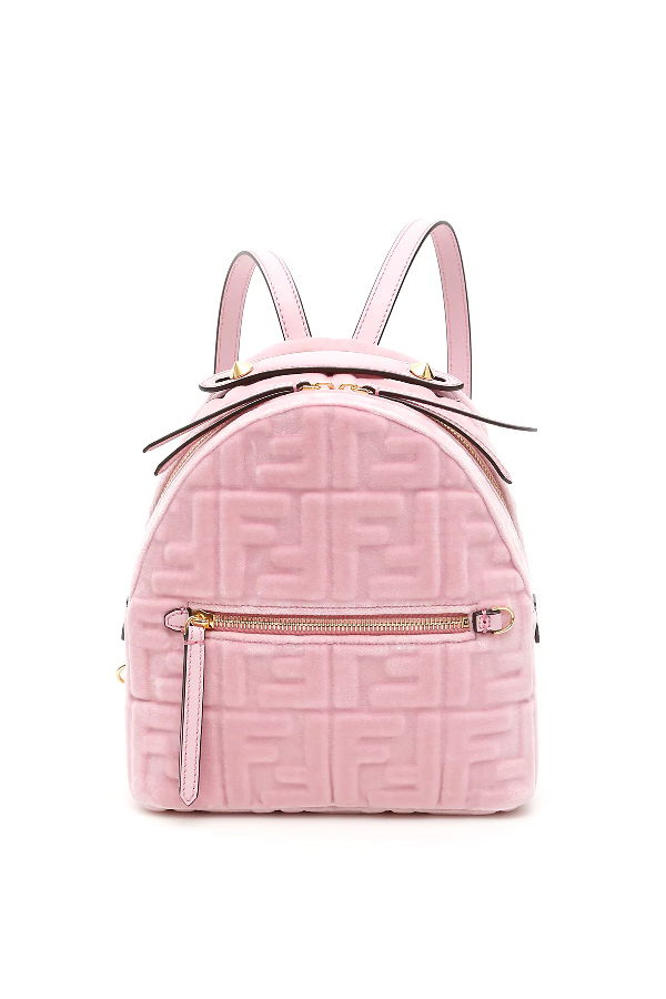 Embossed Mini Monogram Backpack Pink 