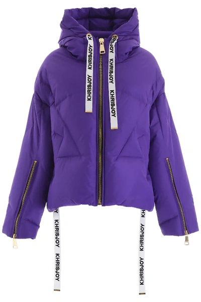 Shop Khrisjoy Khris Puffer Jacket In Purple