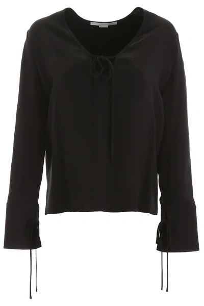 Shop Stella Mccartney Top With Laces In Black