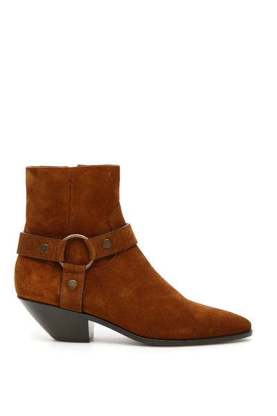 Shop Saint Laurent West 45 Boots In Brown