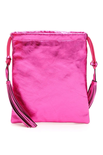 Shop Attico Laminated Nappa Mini Bag In Fuchsia,pink