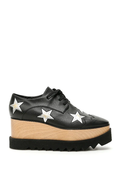 Shop Stella Mccartney Elyse Lace-ups In Black,silver,gold