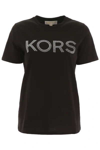 Shop Michael Michael Kors Logo T-shirt In Black