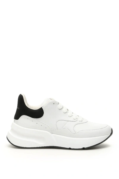 Shop Alexander Mcqueen Running Oversize Sneakers In White,black