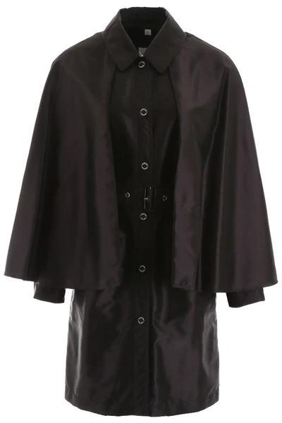 Shop Burberry Reading Cape Coat In Black