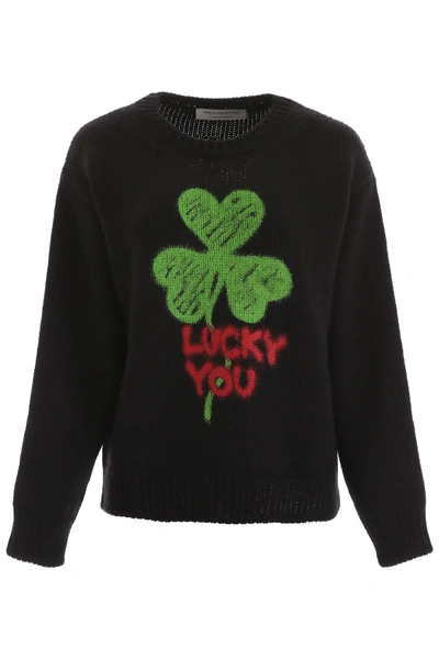 Shop Philosophy Lucky You Pullover In Black,green,red