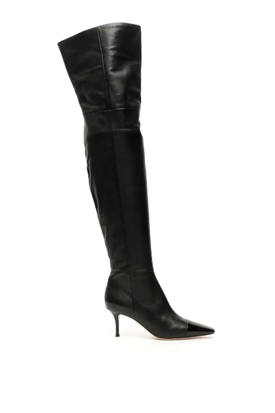 Shop Gianvito Rossi Over-the-knee Stefanie Boots In Black
