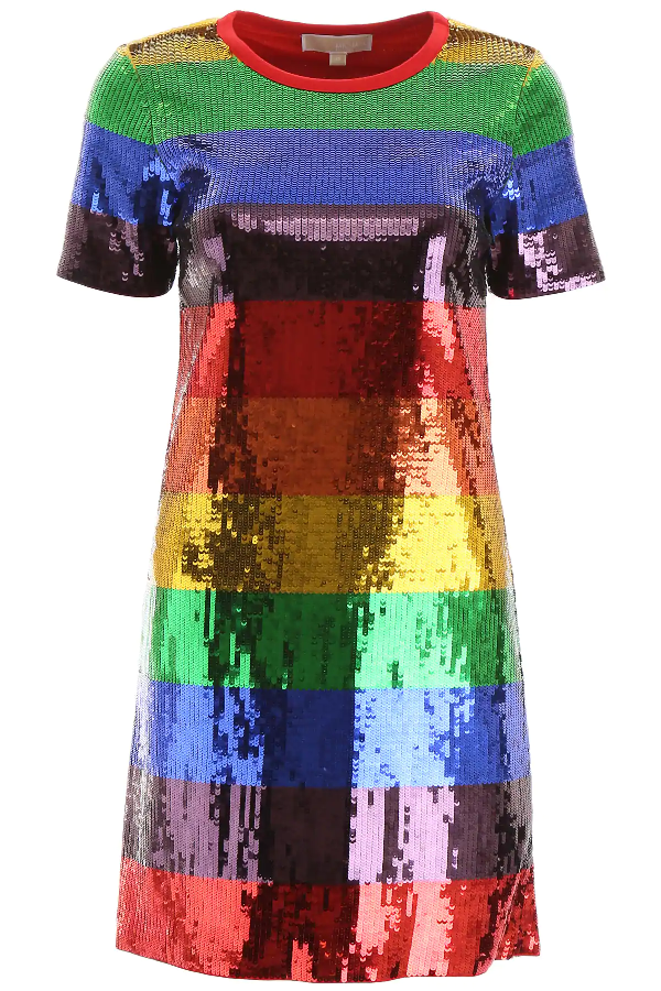 sequin dress rainbow