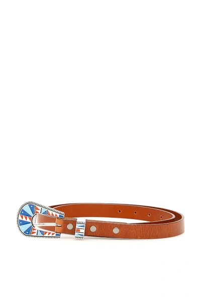 Shop Alanui Multicolor Buckle Belt In Black