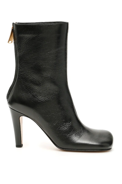 Shop Bottega Veneta Laville Calfskin Booties In Black