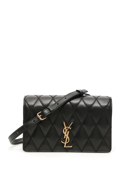 Shop Saint Laurent Monogram Angie Bag In Black
