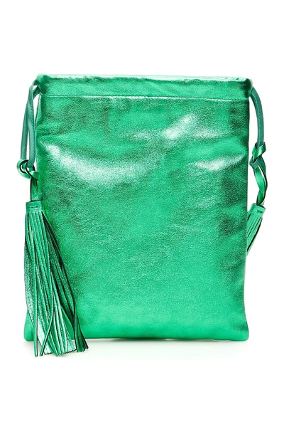 Shop Attico Laminated Nappa Mini Bag In Green