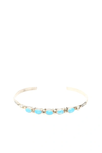 Shop Jessie Western Cuff Bracelet In Silver,light Blue