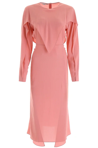 Shop Stella Mccartney Crepe Dress In Pink
