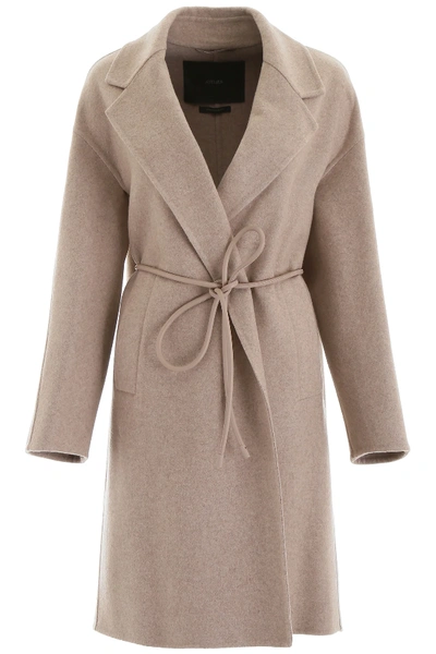 Shop Max Mara Plava Coat In Beige