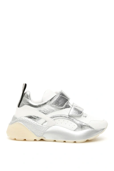 Shop Stella Mccartney Eclypse Sneakers In White,silver