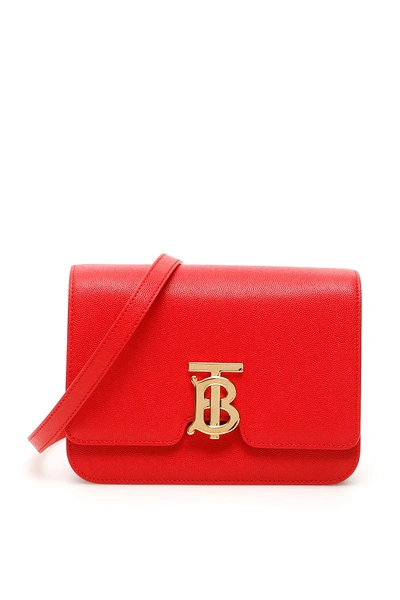 Shop Burberry Small Tb Bag In Red