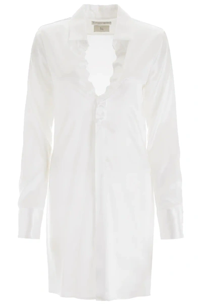 Shop Bottega Veneta Satin Shirt In White