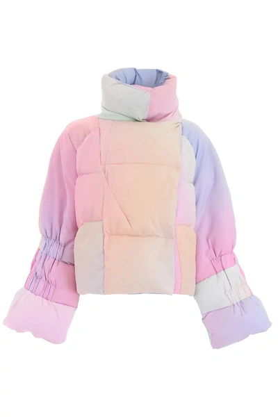 Shop Saks Potts Star Puffy Jacket In Light Blue,pink,purple