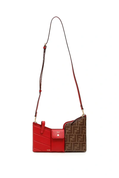 Shop Fendi 3 Pockets Mini Bag In Red
