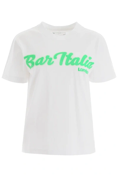 Shop Sacai Bar Italia T-shirt In White,green
