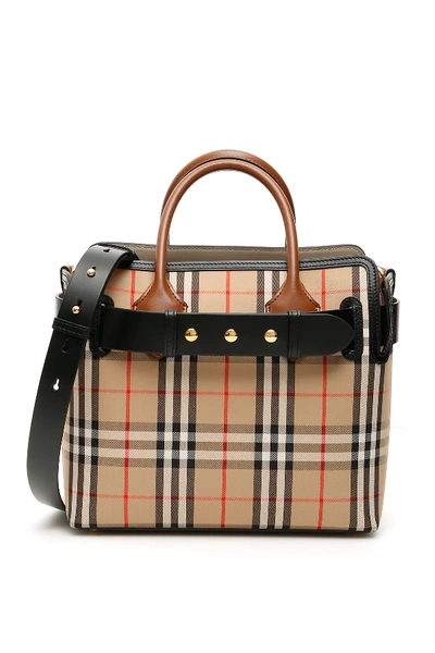 Shop Burberry The Small Belt Bag In Beige,black,red