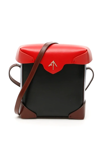 Shop Manu Atelier Mini Pristine Bag In Red,black,brown