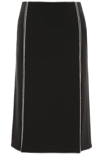 Shop Area Crystal Panel Skirt In Black