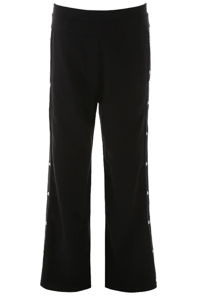 Shop Balmain Trousers With Side Buttons In Black