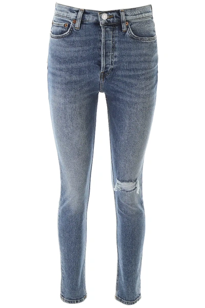 Shop Re/done Ultra High Rise Jeans In Blue