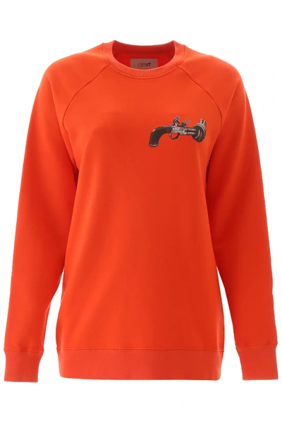 Shop Kirin Printed Sweatshirt In Orange