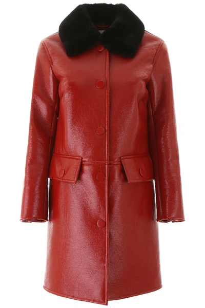 Shop Stand Studio Gaia Coat In Red,black