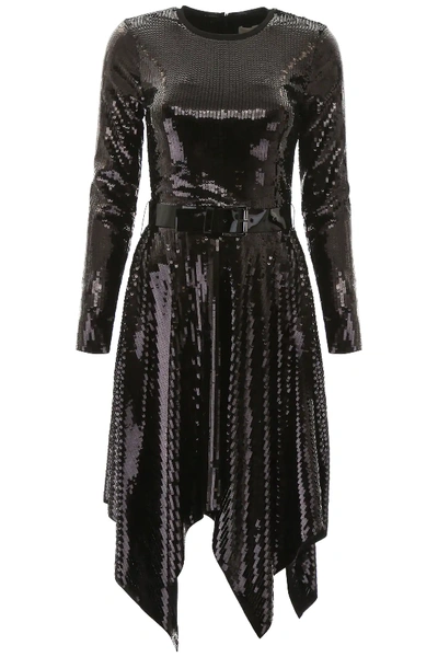 Shop Michael Michael Kors Sequined Dress In Black
