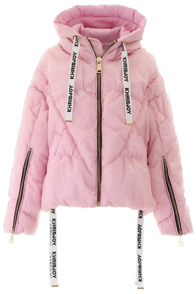 Shop Khrisjoy Organza Khris Puffer Jacket In Pink
