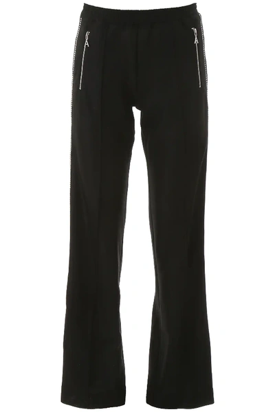 Shop Area Crystal-embellished Trousers In Black