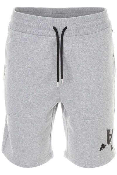 Shop Alyx Globe Trotting Bermuda Shorts In Grey