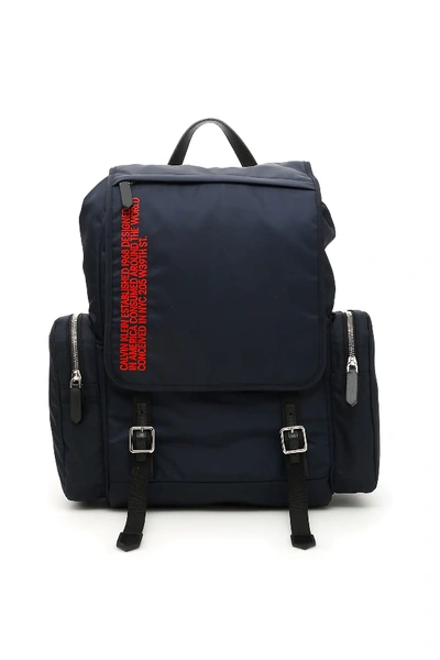 Shop Calvin Klein 205w39nyc Flap Backpack In Blue