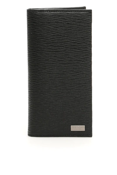 Shop Ferragamo Vertical Wallet In Black