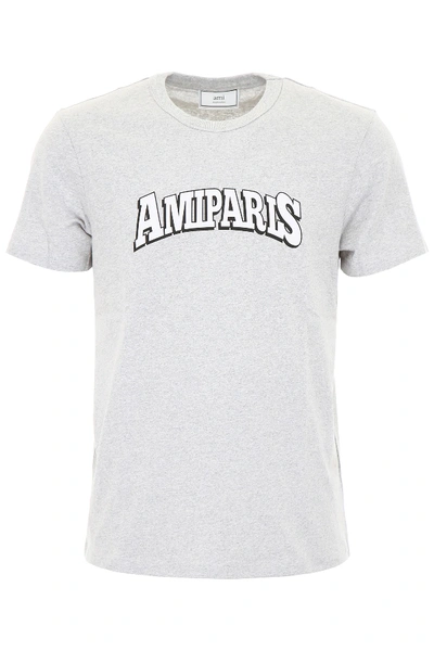 Shop Ami Alexandre Mattiussi Printed T-shirt In Grey