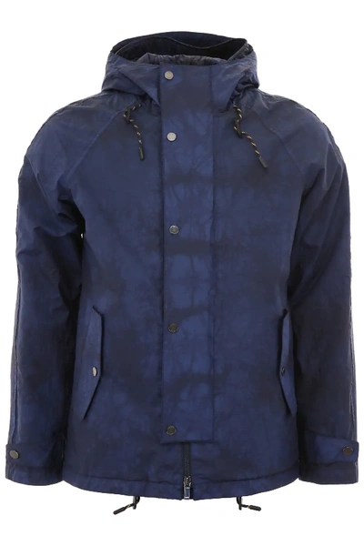 Shop Z Zegna Crinkled Raincoat In Blue