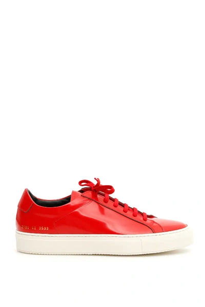 Shop Common Projects Achilles Premium Sneakers In Red