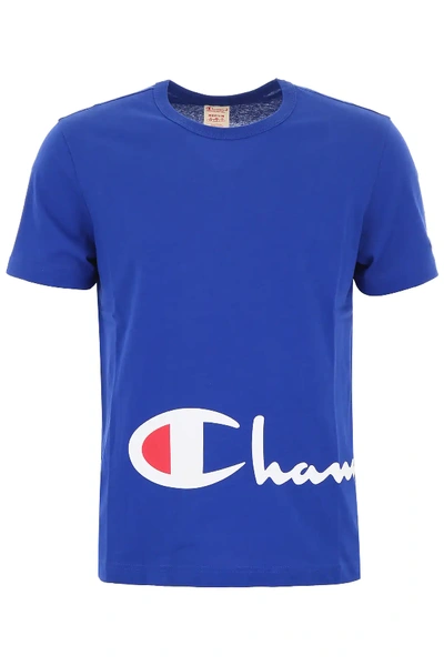 Shop Champion Logo T-shirt In Blue,white,red