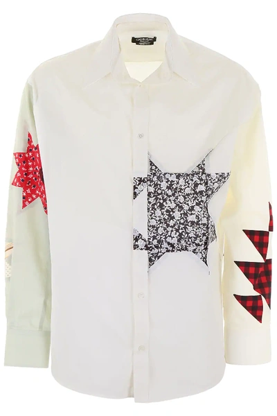 Shop Calvin Klein 205w39nyc Raf Shirt In White,red,black