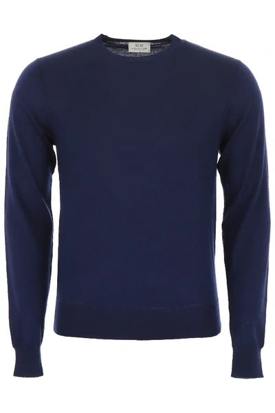 Shop Cc Collection Corneliani Cashmere Pullover In Blue