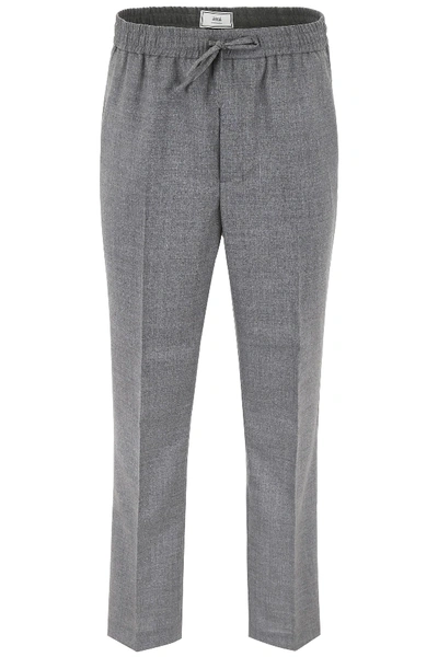 Shop Ami Alexandre Mattiussi Drawstring Trousers In Grey