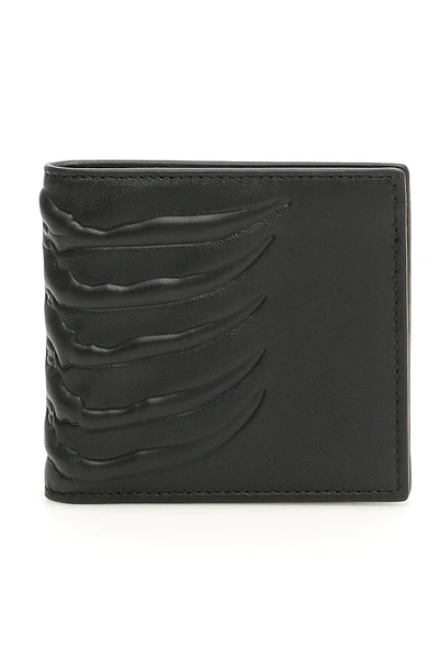 Shop Alexander Mcqueen Ribcage Wallet In Black