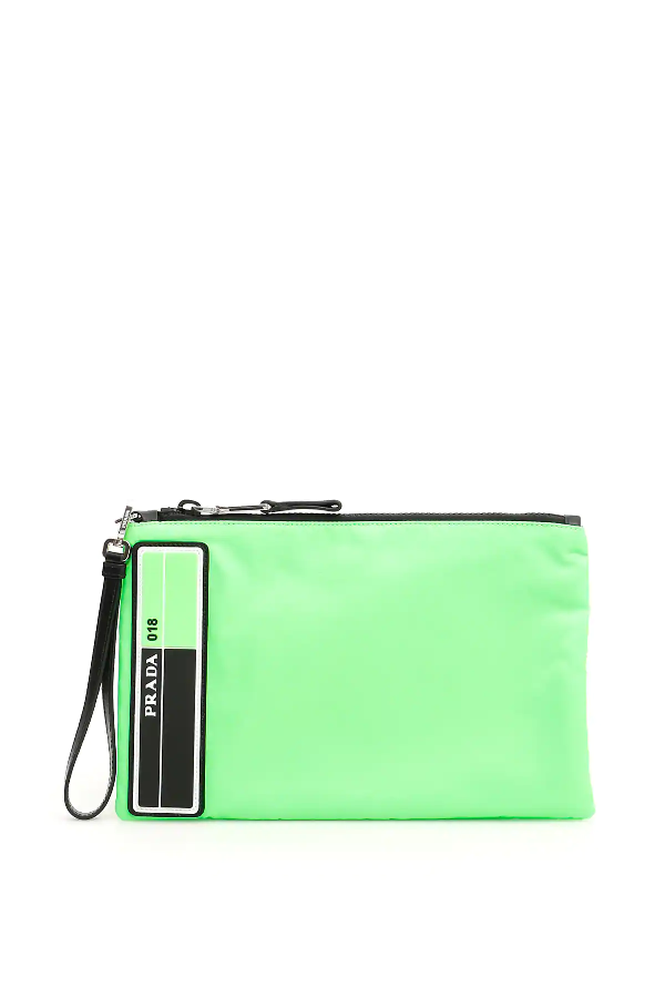 green prada nylon bag