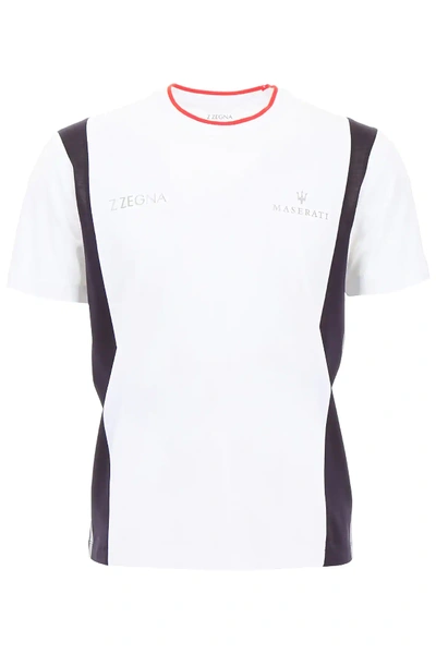 Shop Z Zegna Maserati T-shirt In White,black