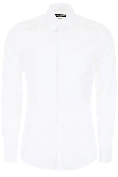 Shop Dolce & Gabbana Shirt With Soft Plastron In White